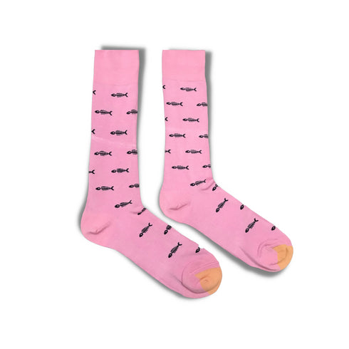 Tropical Pink Fish Funky Socks